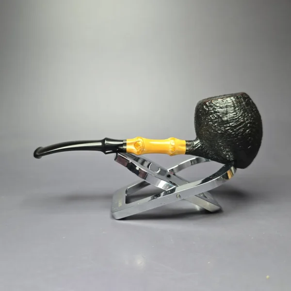 Bo Nordh 2005 Sandblasted Nut w/ Bamboo Estate Briar Pipe, Unsmoked - Image 4