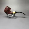 MBSD Briars by Piero Vitale Sandblasted Brandy w/ Boxwood Briar Pipe, New - Image 4