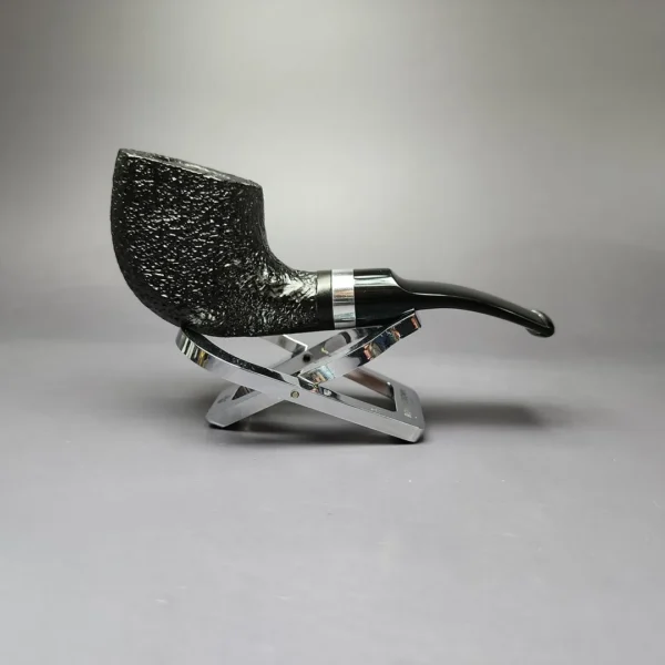 Morgan BlackJack 31 Sandblasted Panel Horn Briar Pipe, New - Image 4