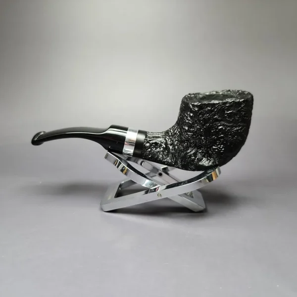 Morgan BlackJack 31 Sandblasted Panel Horn Briar Pipe, New - Image 4