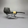 MBSD Briars by Piero Vitale Rusticated Author w/ Boxwood Briar Pipe, New - Image 4