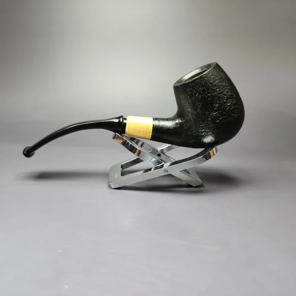 MBSD Briars by Piero Vitale Sandblasted Brandy w/ Boxwood Briar Pipe, New - Image 4