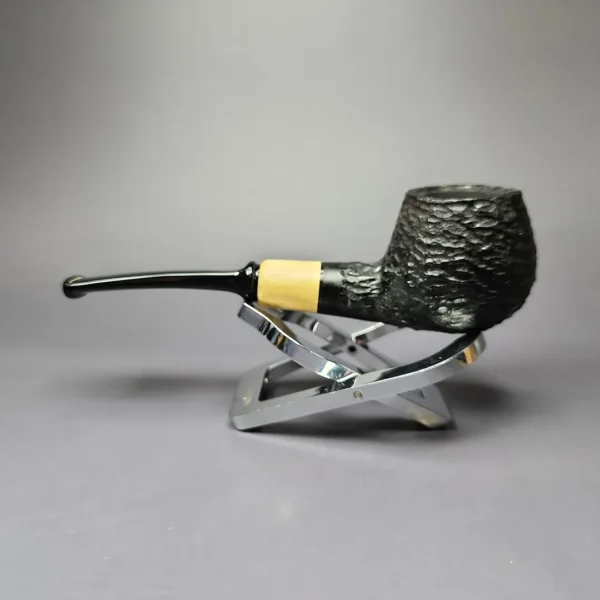 MBSD Briars by Piero Vitale Sandblasted Brandy w/ Boxwood Briar Pipe, New - Image 4