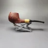 MBSD Briars by Piero Vitale Vintage Sandblasted Author w/ Zebrawood Briar Pipe, New - Image 4
