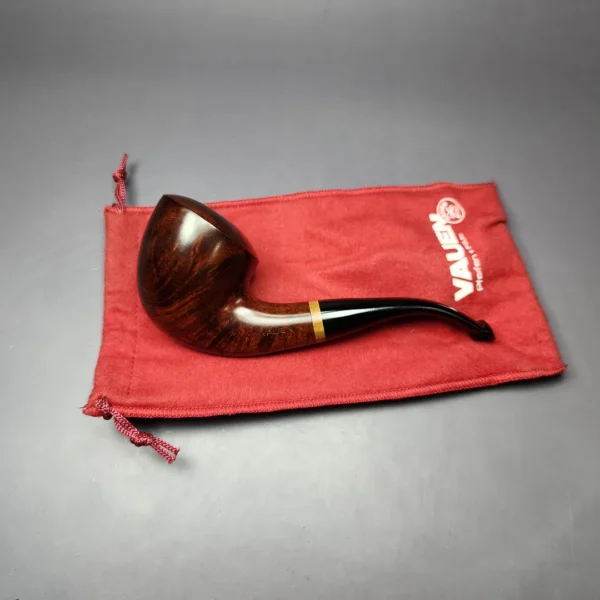 Vauen 6907 Smooth Dublin w/ Zebrawood Estate Briar Pipe, Unsmoked, 9mm - Image 4