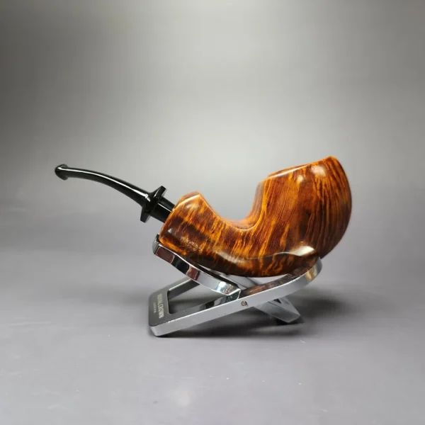 Mina Pipes Smooth Asymmetrical Blowfish Estate Briar Pipe, Unsmoked - Image 4