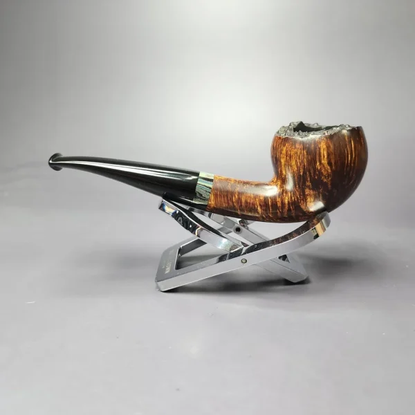 Sean Reum Smooth Acorn w/ Ebonite Handmade Briar Pipe, New - Image 2