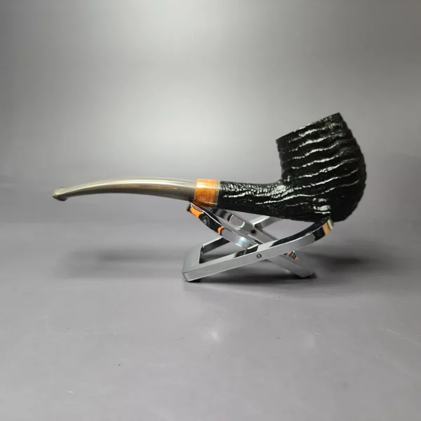 la Biota "Economica" Rusticated Bent Billiard Handmade Briar Pipe, New - Image 4