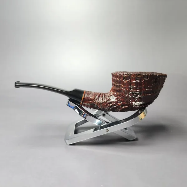 Sergei Senatorov Sandblasted Squat Dublin Estate Briar Pipe, Unsmoked - Image 4