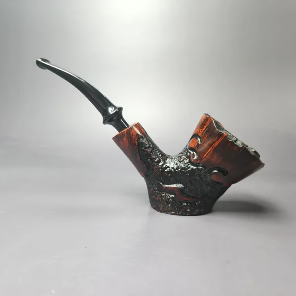 Nording Partially Rusticated Freehand Sitter Estate Briar Pipe, Unsmoked - Image 4