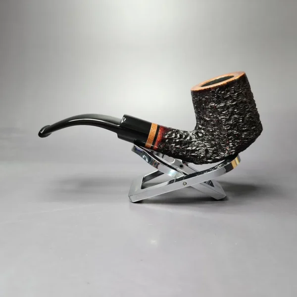 Viking Classic Rusticated Bent Brandy Estate Briar Pipe, Danish Estates - Image 4