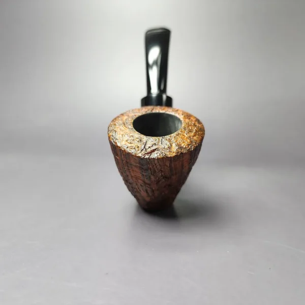 Nathan Armentrout Contrast Sandblasted Standing Dublin Handmade Briar Pipe, New - Image 5