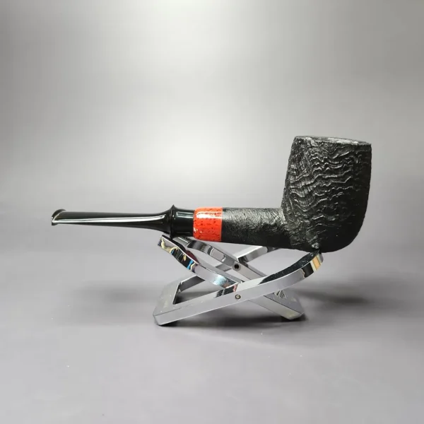 Pipe Tristan Sandblasted Billiard w/ Durat Handmade Briar Pipe, New - Image 5