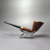 Bruno Nuttens Hand Made Grade AA Twiggy w/ Horn Estate Briar Pipe, Unsmoked - Image 5