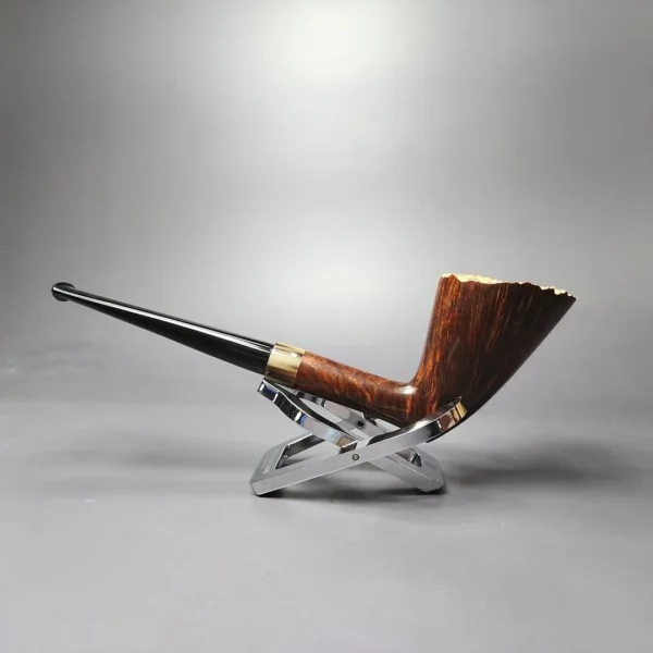 Bruno Nuttens Hand Made Grade AA Twiggy w/ Horn Estate Briar Pipe, Unsmoked - Image 5