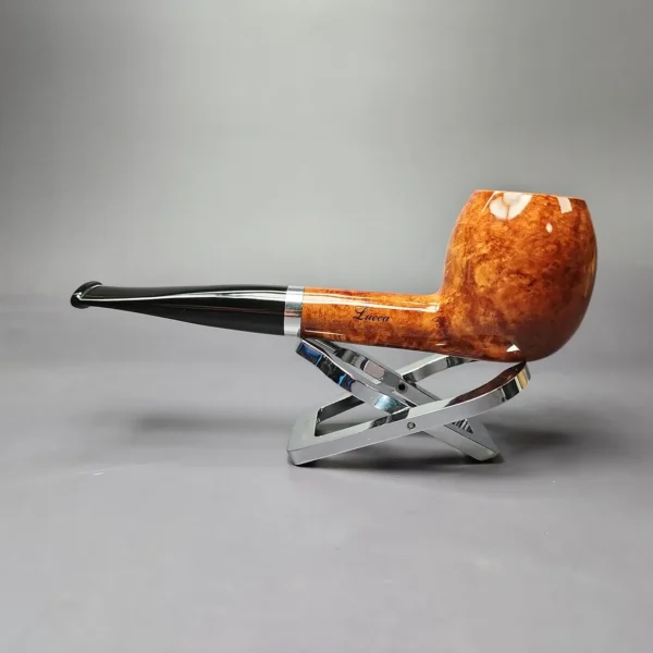 Giordano Lucca 4 Smooth Billiard w/ Silver Estate Briar Pipe, Unsmoked, 9mm - Image 5