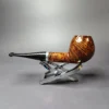 John Aylesbury 419 Smooth Apple w/ Silver Estate Briar Pipe, Unsmoked, 9mm - Image 5