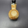 MBSD Meerschaum Silver Rustic Apple Reverse Calabash Block Meerschaum Pipe, New - Image 5