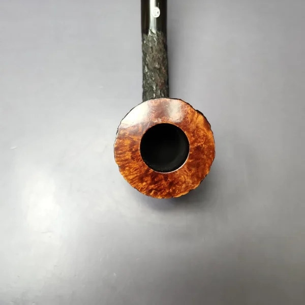 James Upshall Bark Group 6 Partially Rusticated Cherrywood Estate Briar Pipe, Unsmoked - Image 5