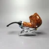 John Aylesbury 018 Smooth Bent Billiard w/ Silver Estate Briar Pipe, Unsmoked, 9mm - Image 5
