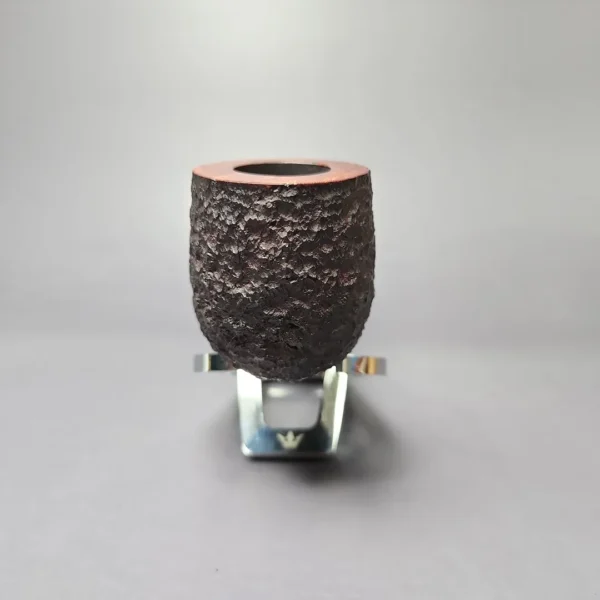 James Upshall Bark Group 5 Partially Rusticated Billiard Estate Briar Pipe, Unsmoked - Image 5