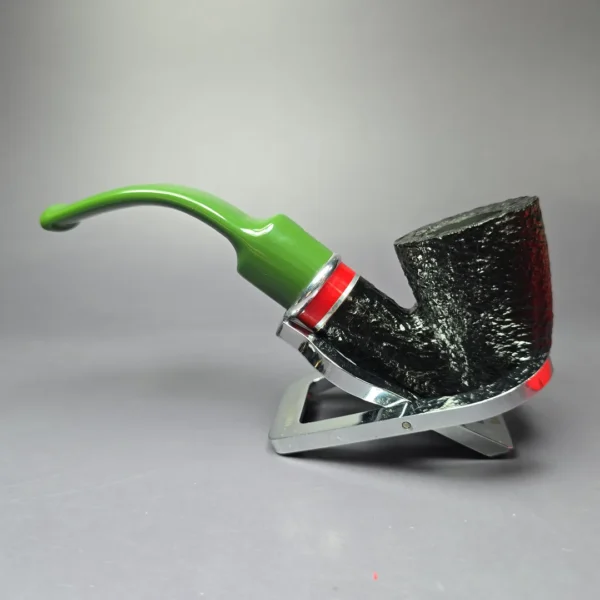 Savinelli 2025 Saint Nicholas 621 KS Rusticated Bent Dublin Briar Pipe, 6mm, New - Image 5