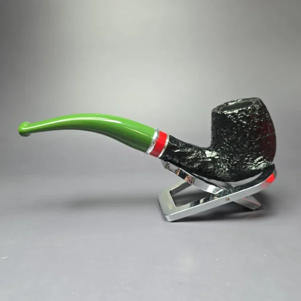 Savinelli 2025 Saint Nicholas 602 KS Rusticated Bent Billiard Briar Pipe, 6mm, New - Image 5