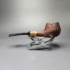 MBSD Briars by Piero Vitale Sandblasted Author w/ Zebrawood Briar Pipe, New - Image 5