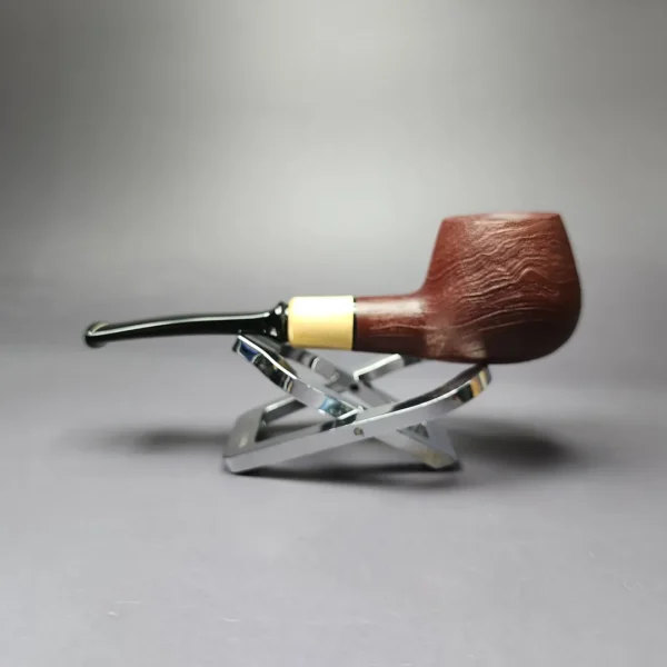 MBSD Briars by Piero Vitale Sandblasted Author w/ Olivewood Briar Pipe, New - Image 5