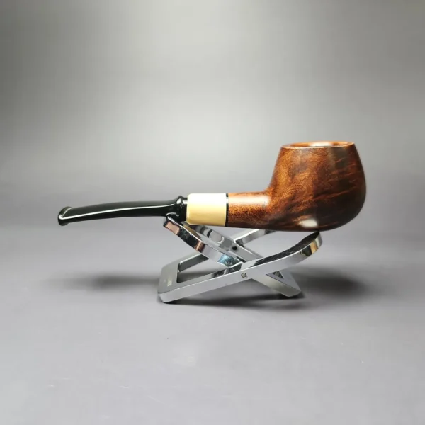 MBSD Briars by Piero Vitale Smooth Author w/ Boxwood Briar Pipe, New - Image 5