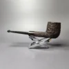 James Upshall Bark Group 5 Partially Rusticated Billiard Estate Briar Pipe, Unsmoked - Image 5