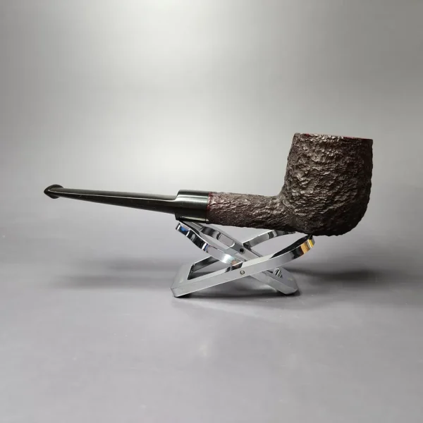 James Upshall Bark Group 5 Partially Rusticated Billiard Estate Briar Pipe, Unsmoked - Image 5