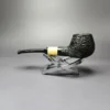 MBSD Briars by Piero Vitale Rusticated Author w/ Boxwood Briar Pipe, New - Image 5
