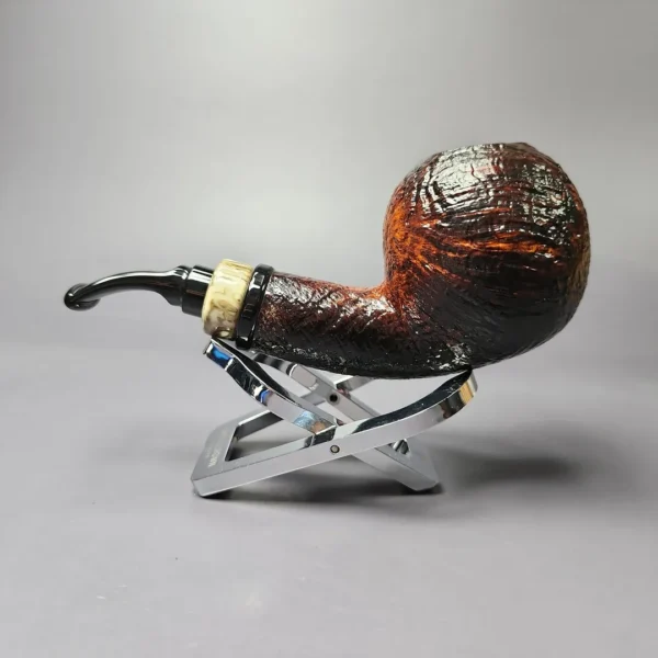 Peder Jeppesen Ida Noah Sandblasted Apple Estate Briar Pipe, Danish Estates - Image 5