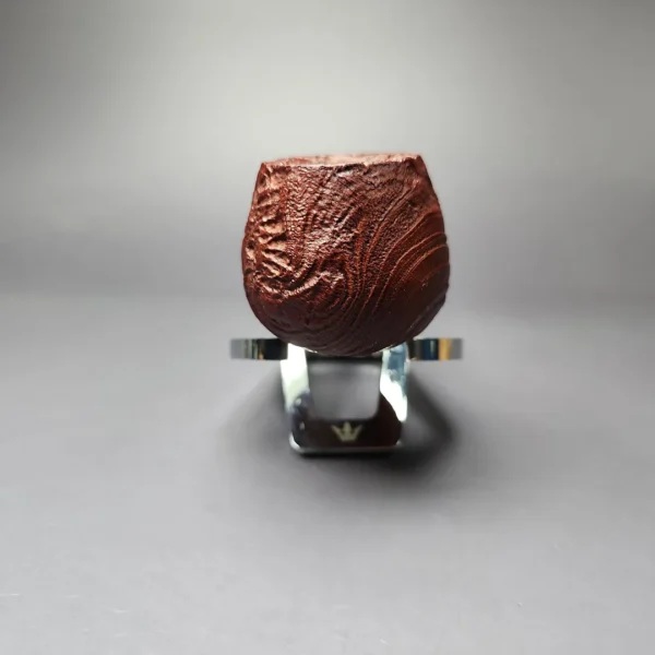 MBSD Briars by Piero Vitale Vintage Sandblasted Author w/ Zebrawood Briar Pipe, New - Image 5