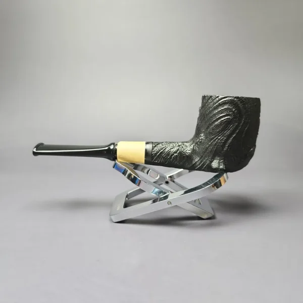 MBSD Briars by Piero Vitale Sandblasted Billiard w/ Olivewood Briar Pipe, New - Image 5