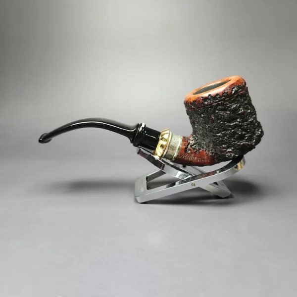 Don Carlos Melos 1 Note Partially Rusticated Pot Estate Briar Pipe, Italian Estates - Image 5