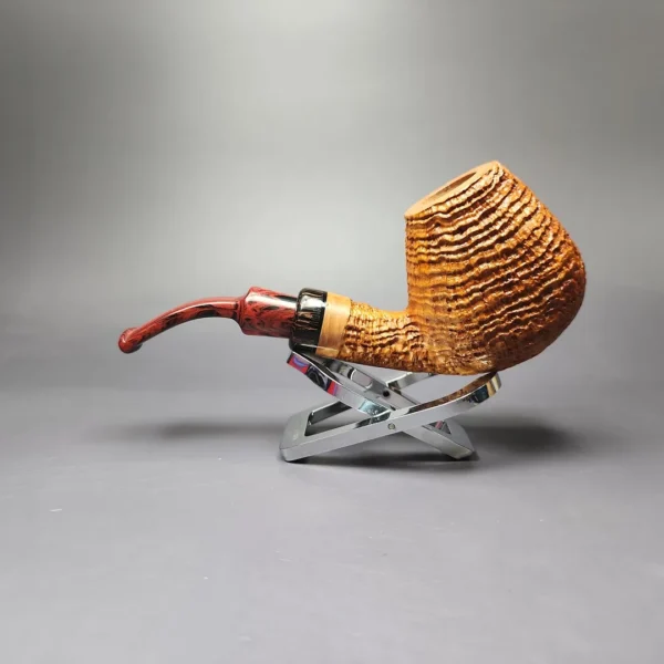 Volkan Phoenix Grade Sandblasted Brandy w/ Cumberland Estate Briar Pipe, Unsmoked - Image 5