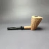 Pipe Tristan Natural Sandblasted Dublin Sitter Handmade Briar Pipe, New - Image 5