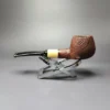 MBSD Briars by Piero Vitale Sandblasted Author w/ Boxwood Briar Pipe, New - Image 5