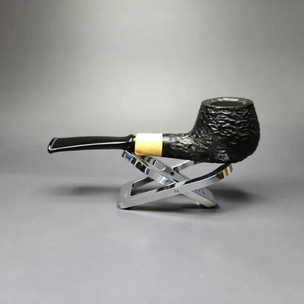 MBSD Briars by Piero Vitale Rusticated Author w/ Olivewood Briar Pipe, New - Image 5