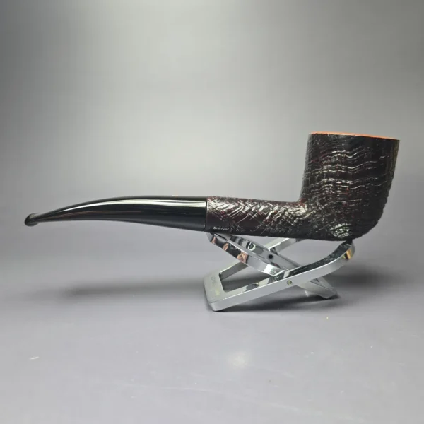 Ashton 1989 Pebble Grain XXX Sandblasted Billiard Estate Briar Pipe, English Estates - Image 5