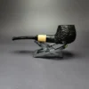MBSD Briars by Piero Vitale Rusticated Author w/ Boxwood Briar Pipe, New - Image 5