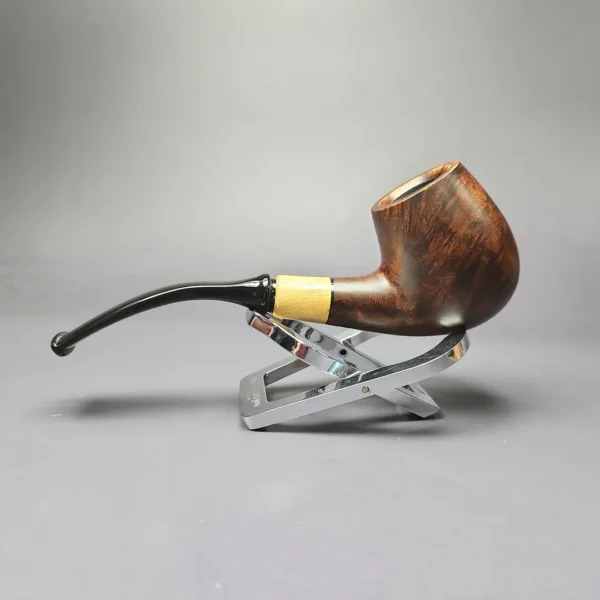 MBSD Briars by Piero Vitale Smooth Brandy w/ Boxwood Briar Pipe, New - Image 5