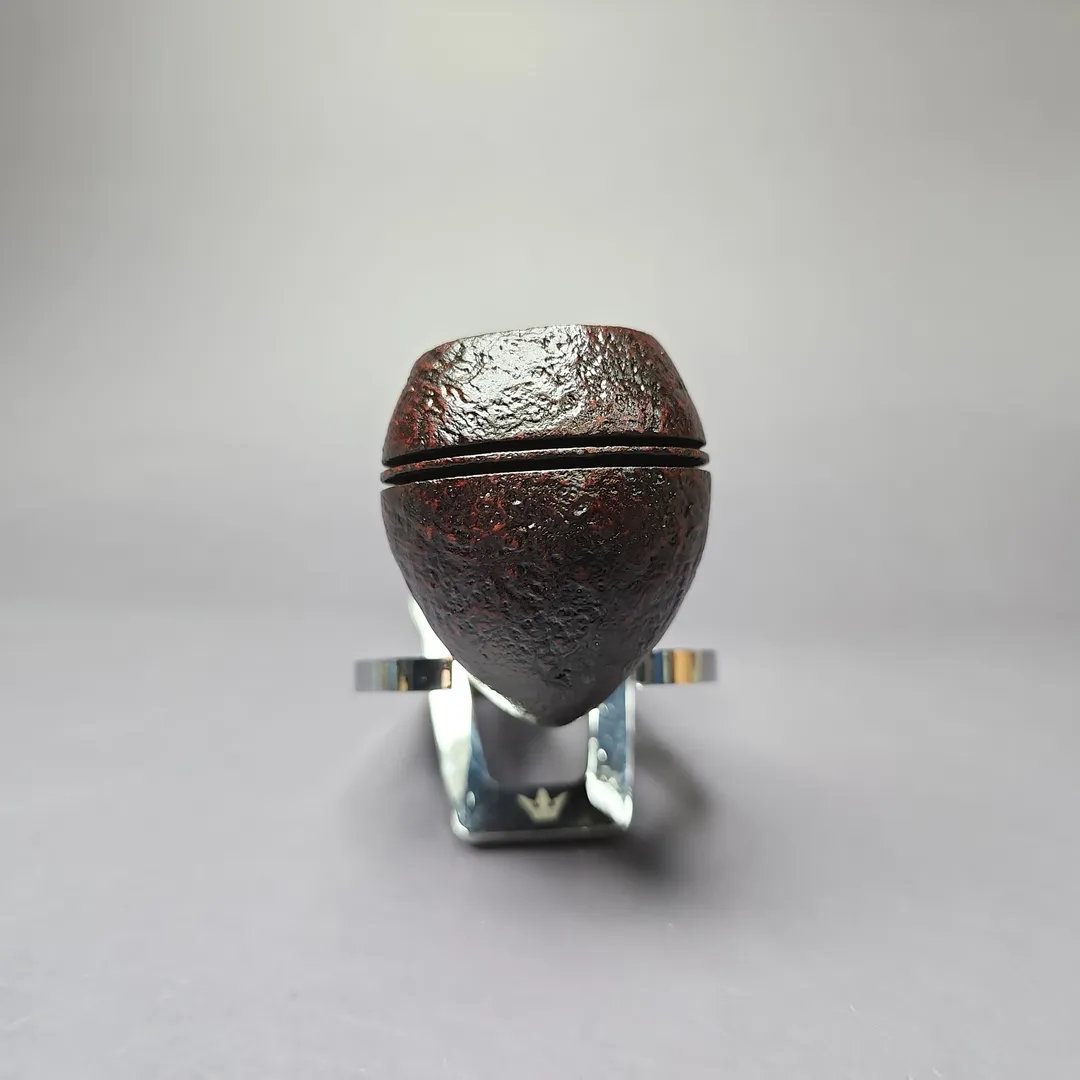 Mina Pipes Sandblasted Bulldog w/ Brass Estate Briar Pipe, Unsmoked - Image 5