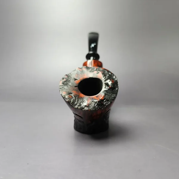 Nording Moss XL Partially Rusticated Freehand Sitter Estate Briar Pipe, Unsmoked - Image 5