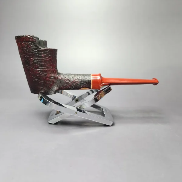 Sean Reum Contast Sandblasted Windshield Poker Handmade Briar Pipe, New - Image 5