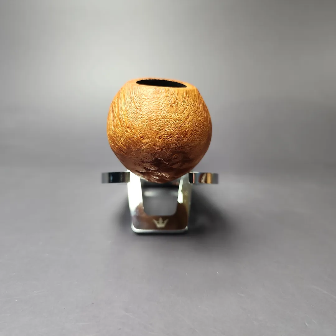 Reum Pipes Tan Sandblasted Apple w/ Resin Briar Pipe, Unsmoked - Image 5