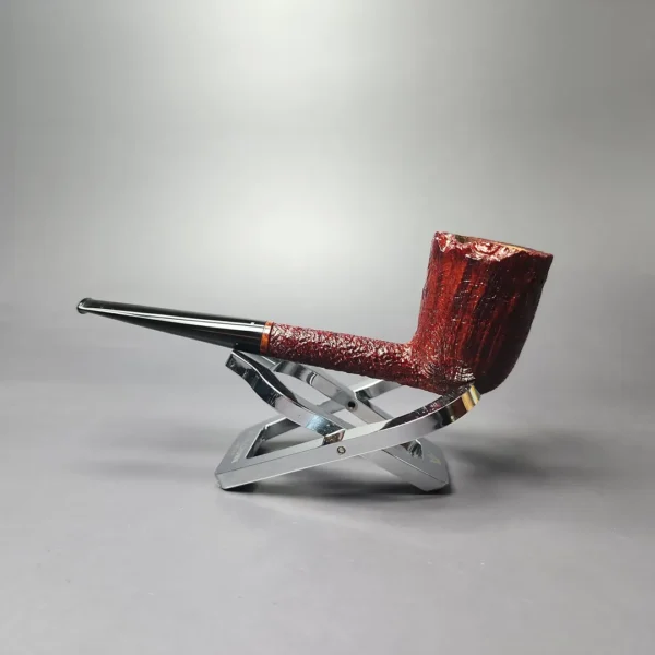 Chris Morgan Signature Slender Sandblasted Dublin Estate Briar Pipe, American Estates - Image 5