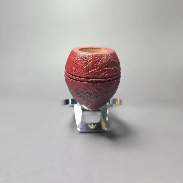 Mina Pipes Sandblasted Bulldog w/ Brass Estate Briar Pipe, Unsmoked - Image 5